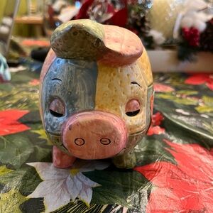 Hand painted little piggie bank